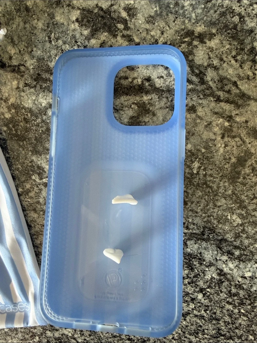 Loopy Case Light Blue & White Striped iPhone Case with Loopy Loop